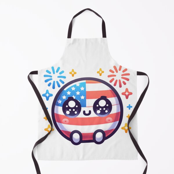 Item preview, Kawaii American Flag With Fireworks designed and sold by BassHeadMomma.