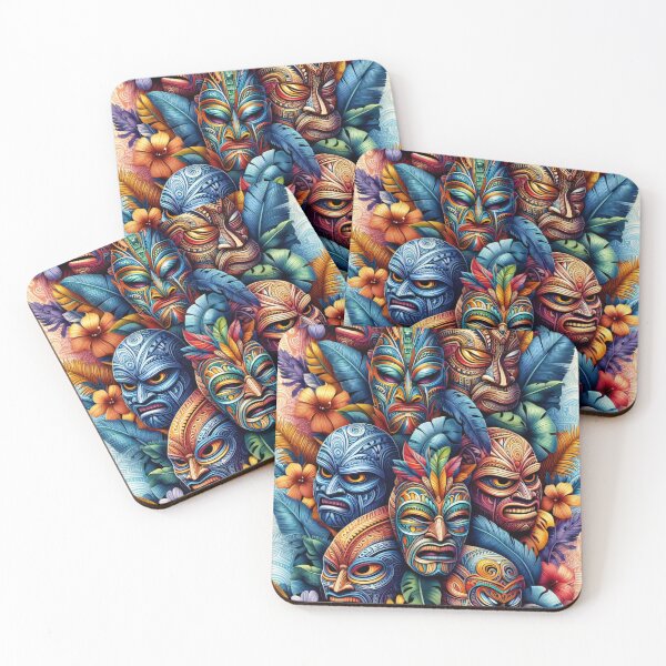 Item preview, Tiki Mask - Exotic and Vibrant Design designed and sold by metebf.