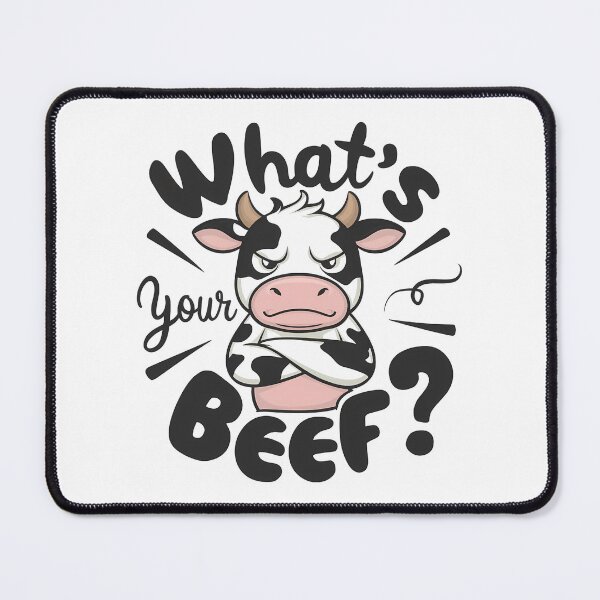 Item preview, Angry Cow - "What's Your Beef?" Design designed and sold by Lola Mystique Boutique.