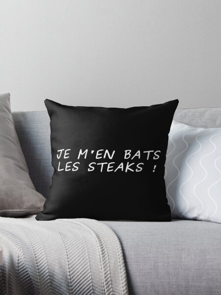 je m'en bats les steaks ! expressions marseillaises du sud - dark coussin