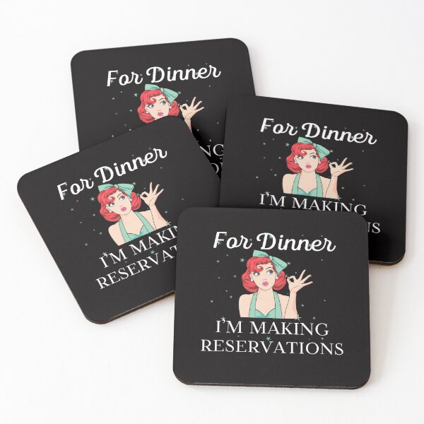Item preview, For Dinner I'm Making Reservations Funny Eating Out designed and sold by MagicSD Designs.