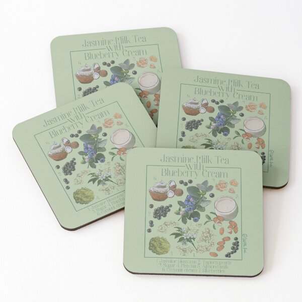 Item preview, Jasmine Milk Tea with Blueberry Cream designed and sold by cuppafae.