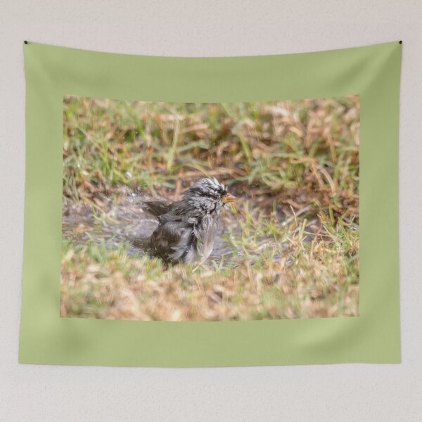 Item preview, A Puddle of Water Makes a Good Birdbath designed and sold by CarolM.