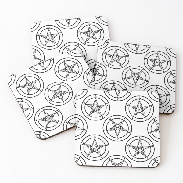 Item preview, white baphomet pentagram halloween designed and sold by Gossip Rag.