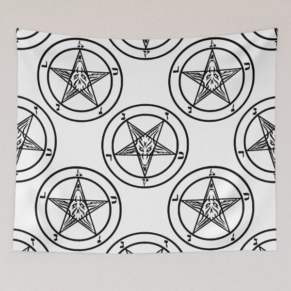 Item preview, white baphomet pentagram halloween designed and sold by Gossip Rag.