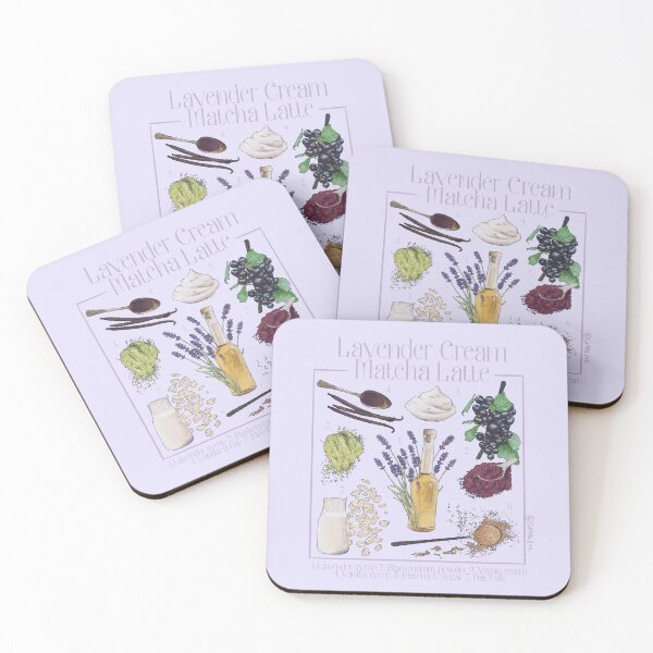Item preview, Lavender Cream Matcha Latte designed and sold by cuppafae.