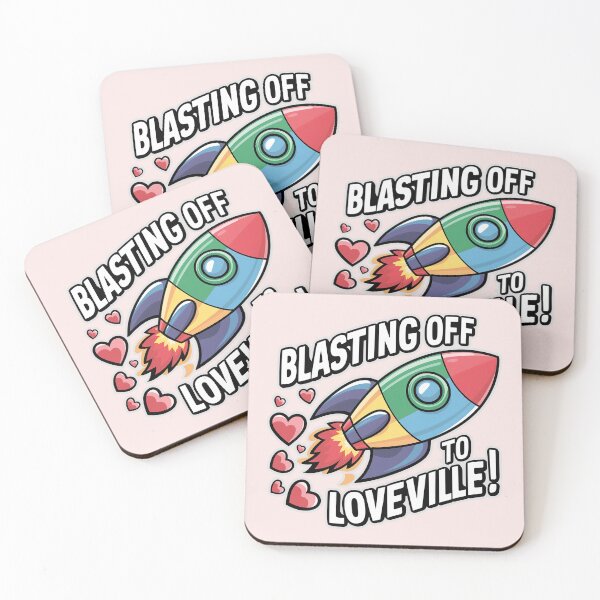 Item preview, ''Blasting off to Loveville'' Pride LGBTQ Pride parade Cute T-Shirt designed and sold by Witty Shirts.
