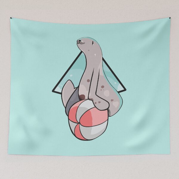 Item preview, ¡Foca arpa encima de una pegatina de bola! designed and sold by Soratern.