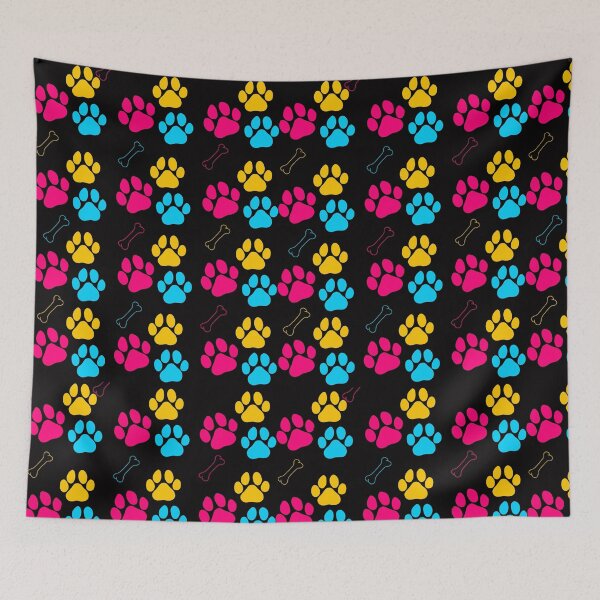 Item preview, Colorful Dog Paw Print And Accessories. designed and sold by GodsTea.