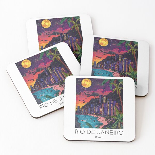 Item preview, A Pop Art Travel Print of Rio de Janeiro - Brazil designed and sold by StudioRedKoala.