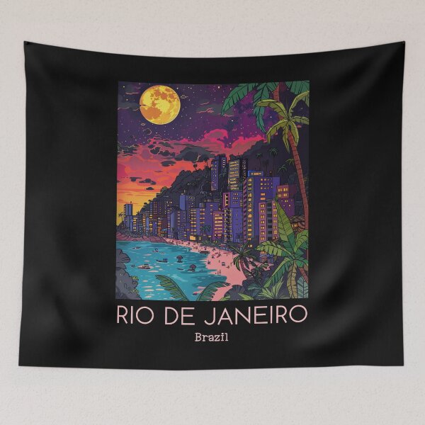 Item preview, A Pop Art Travel Print of Rio de Janeiro - Brazil designed and sold by StudioRedKoala.