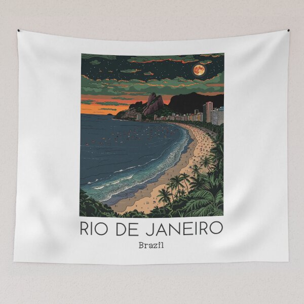 Item preview, A Pop Art Travel Print of Rio de Janeiro - Brazil designed and sold by StudioRedKoala.