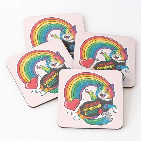 Artikelvorschau, ''Chasing Rainbows Love!'' Stolz LGBTQ Pride Parade Süßes T-Shirt entworfen und verkauft von Witty Shirts.