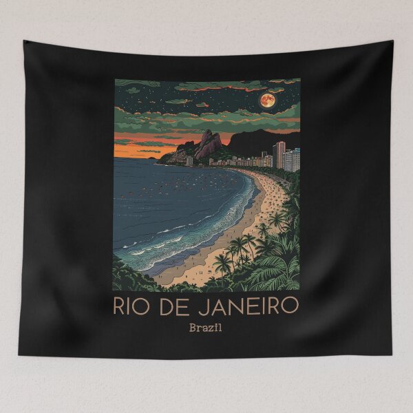 Item preview, A Pop Art Travel Print of Rio de Janeiro - Brazil designed and sold by StudioRedKoala.
