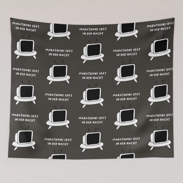 Item preview, Späte Nachtmarathons | Cute TV Illustration designed and sold by RM-Journey.
