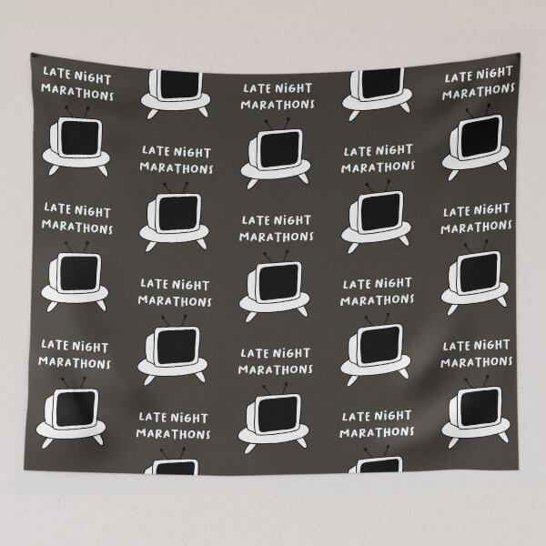 Item preview, Late night marathons | Cute TV Illustration designed and sold by RM-Journey.