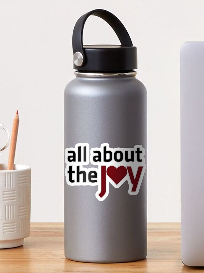 Thumbnail 1 of 3, Sticker, All About The Joy Logo Podcast Livestream BLK designed and sold by carmenlezeth.