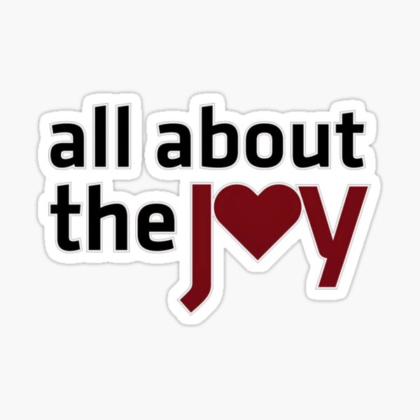 All About The Joy Logo Podcast Livestream BLK Sticker