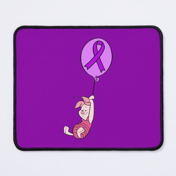 Item preview, Little Pig Hanging From an Awareness Ribbon Balloon (Purple) designed and sold by CaitlynConnor.