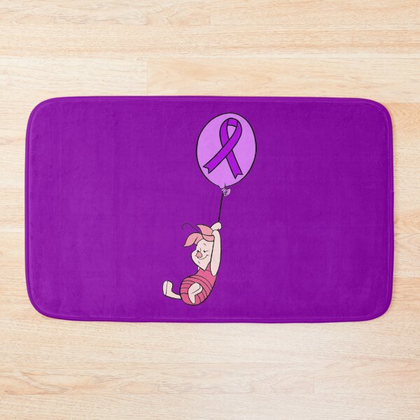 Item preview, Little Pig Hanging From an Awareness Ribbon Balloon (Purple) designed and sold by CaitlynConnor.