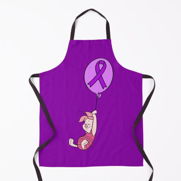 Item preview, Little Pig Hanging From an Awareness Ribbon Balloon (Purple) designed and sold by CaitlynConnor.