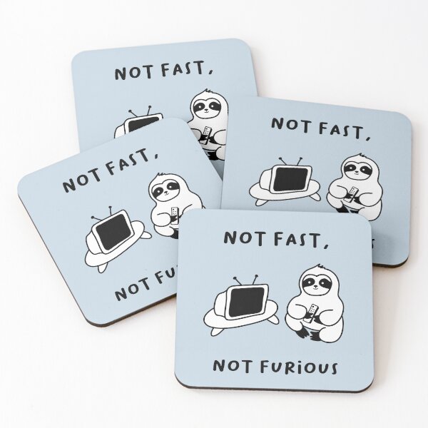 Item preview, Not Fast, Not Furious | Illustration of a Cute Sloth Watching TV designed and sold by RM-Journey.