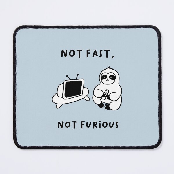 Item preview, Not Fast, Not Furious | Illustration of a Cute Sloth Watching TV designed and sold by RM-Journey.