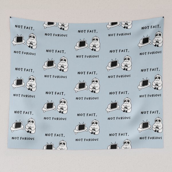 Item preview, Not Fast, Not Furious | Illustration of a Cute Sloth Watching TV designed and sold by RM-Journey.
