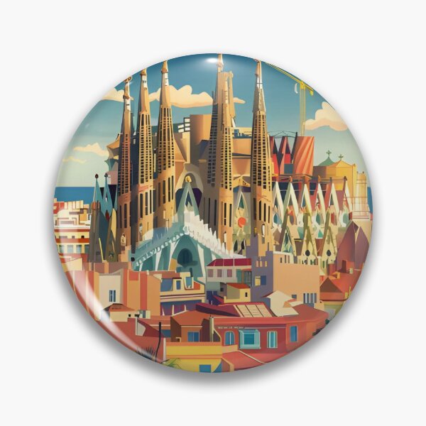 Item preview, Retro Barcelona Cityscape designed and sold by CosyNess.