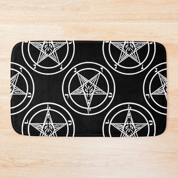 Item preview, black white baphomet pentagram halloween designed and sold by Gossip Rag.
