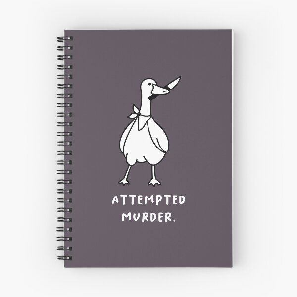 Item preview, Attempted murder | Illustration of a cute goose carrying a knife designed and sold by RM-Journey.