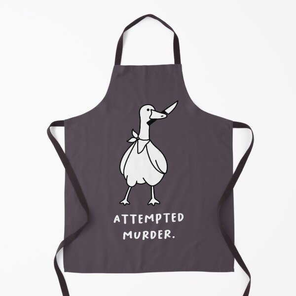 Item preview, Attempted murder | Illustration of a cute goose carrying a knife designed and sold by RM-Journey.