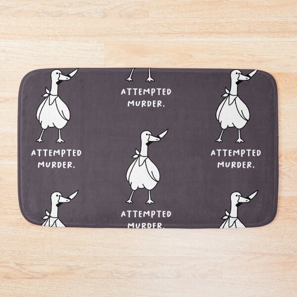 Item preview, Attempted murder | Illustration of a cute goose carrying a knife designed and sold by RM-Journey.