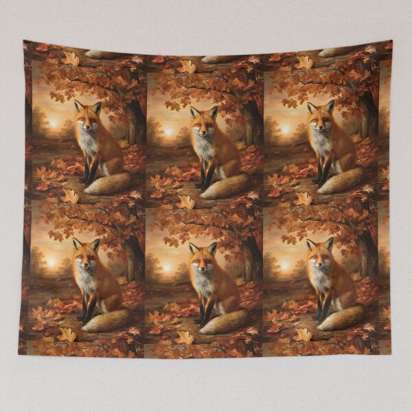 Artikelvorschau, Fuchs-Portrait. Herbstfuchs, Blumenfuchs, Vintage-Fuchs, Fuchs-Gemälde, Rembrandt van Rijnstyle entworfen und verkauft von FoxVibes.