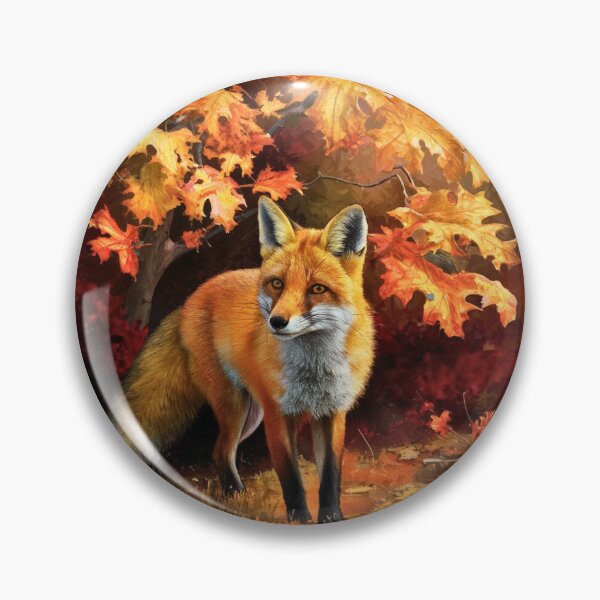 Item preview, Fox Portrait. Fall fox, floral fox, vintage fox, fox painting, Rembrandt van Rijnstyle designed and sold by FoxVibes.
