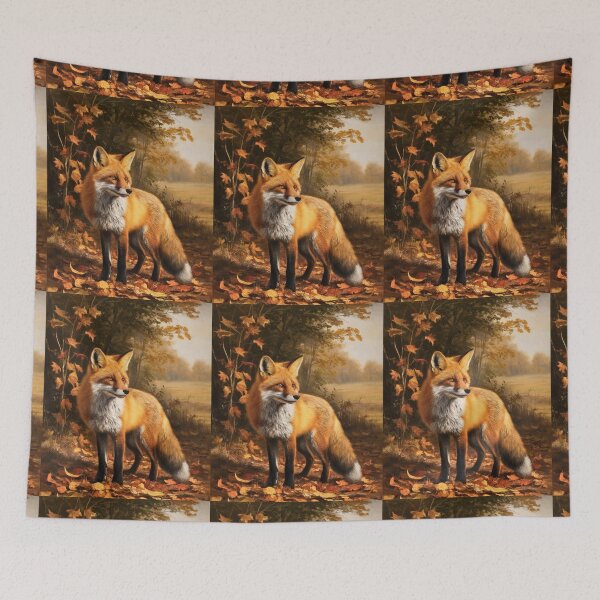 Artikelvorschau, Fuchs-Portrait. Herbstfuchs, Blumenfuchs, Vintage-Fuchs, Fuchs-Gemälde, Rembrandt van Rijnstyle entworfen und verkauft von FoxVibes.