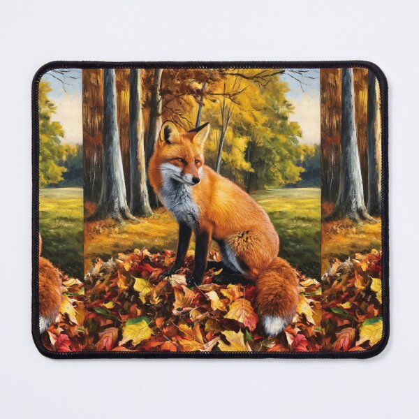 Item preview, Fox Portrait. Fall fox, floral fox, vintage fox, fox painting, Rembrandt van Rijnstyle designed and sold by FoxVibes.