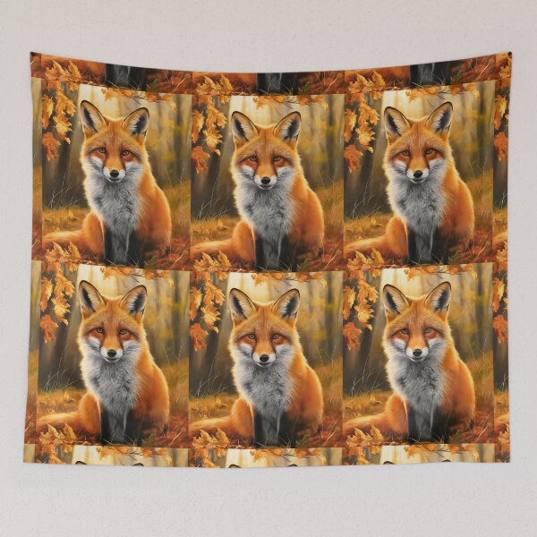 Artikelvorschau, Fuchs-Portrait. Herbstfuchs, Blumenfuchs, Vintage-Fuchs, Fuchs-Gemälde, Rembrandt van Rijnstyle entworfen und verkauft von FoxVibes.