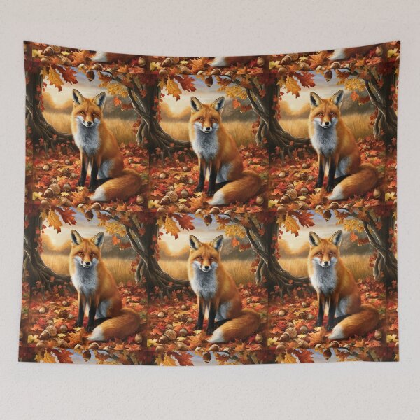 Artikelvorschau, Fuchs-Portrait. Herbstfuchs, Blumenfuchs, Vintage-Fuchs, Fuchs-Gemälde, Rembrandt van Rijnstyle entworfen und verkauft von FoxVibes.