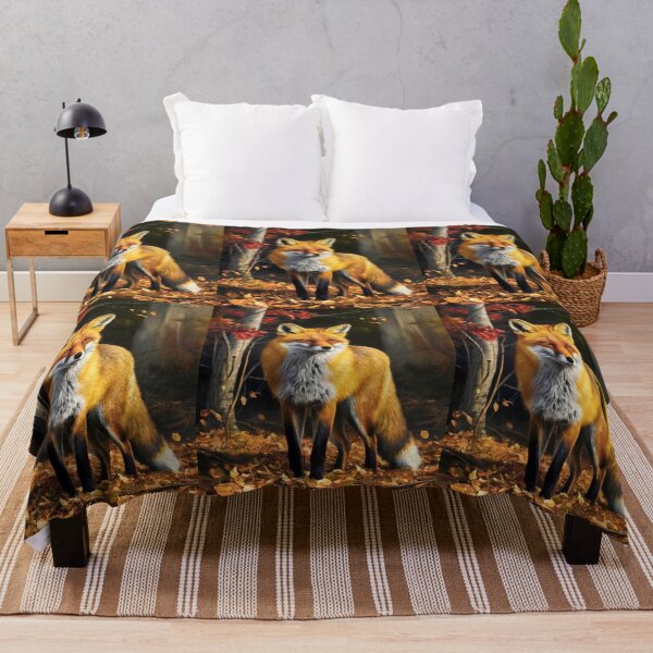 Item preview, Fox Portrait. Fall fox, floral fox, vintage fox, fox painting, Rembrandt van Rijnstyle designed and sold by FoxVibes.