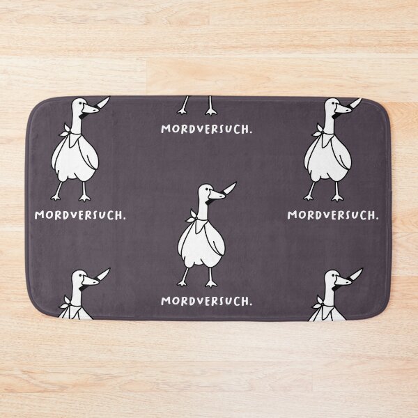Item preview, Versuchter Mord | Illustration of a cute goose carrying a knife designed and sold by RM-Journey.