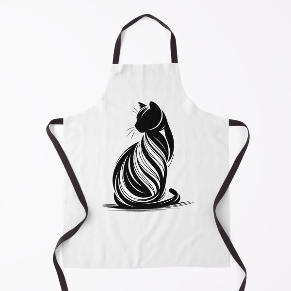 Item preview, Black and white cat silhouette designed and sold by SparkleShack.