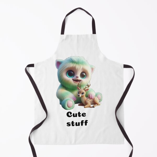 Item preview, Light Green Ombre Cute Furry Monster with baby deer designed and sold by EmeraldCauldren.
