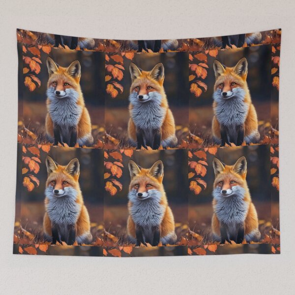 Artikelvorschau, Fuchs-Portrait. Herbstfuchs, Blumenfuchs, Vintage-Fuchs, Fuchs-Gemälde, Rembrandt van Rijnstyle entworfen und verkauft von FoxVibes.