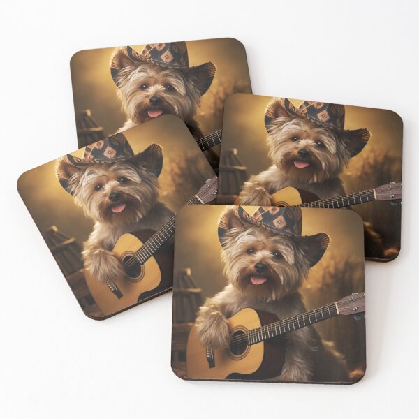 Item preview, Country Australian Terrier with Guitar (Design 2) designed and sold by Samuelsboro.
