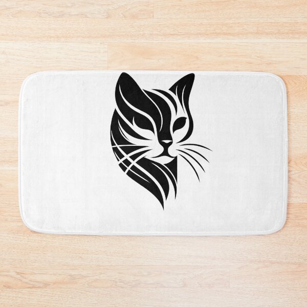 Item preview, Black and white cat silhouette designed and sold by SparkleShack.