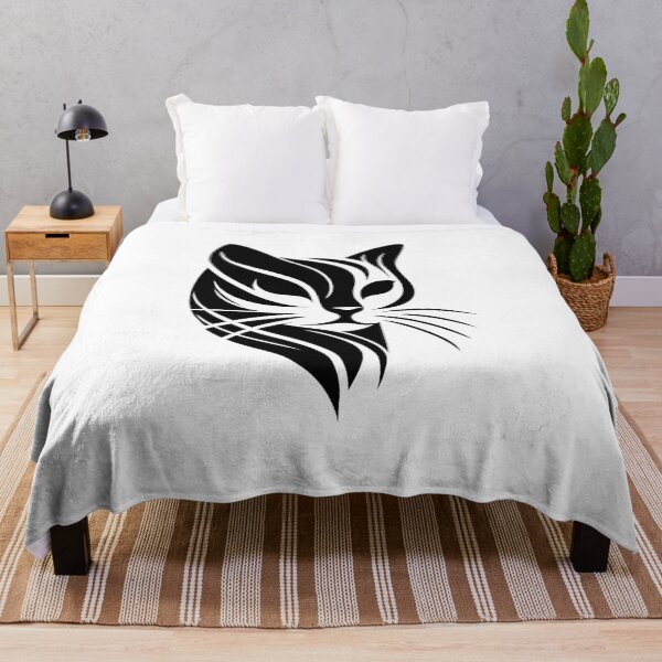 Item preview, Black and white cat silhouette designed and sold by SparkleShack.