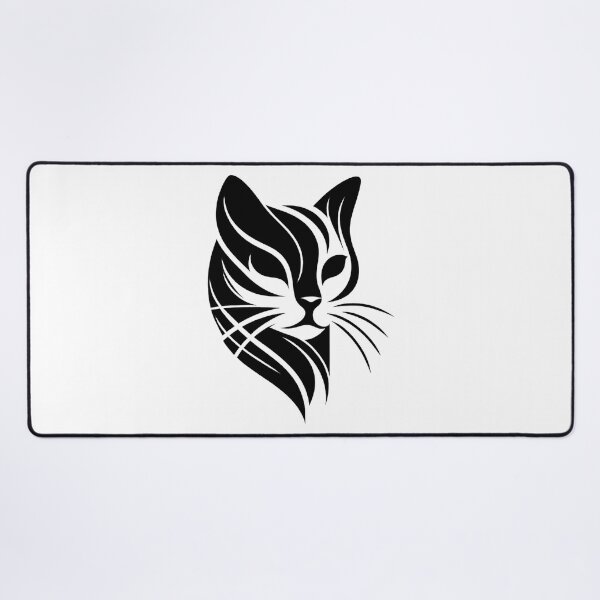Item preview, Black and white cat silhouette designed and sold by SparkleShack.