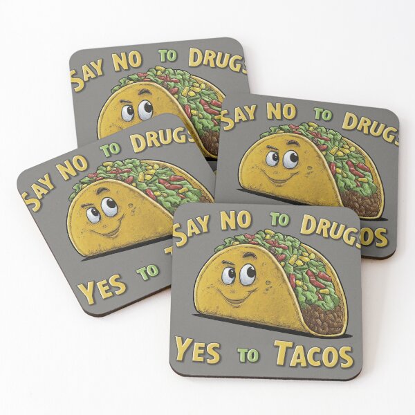 Item preview, Vintage Say No To Drugs Yes To Tacos Retro Foods designed and sold by Ruby River.
