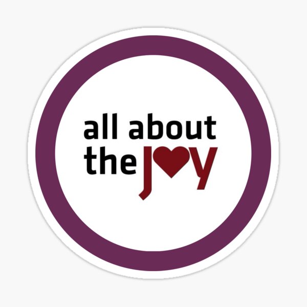 All About The Joy Circle Logo Purple Sticker